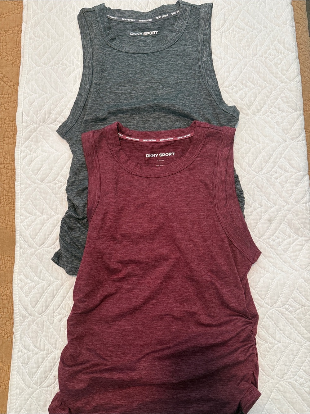 DKNY Sport Tank Tops in Burgundy and Charcoal